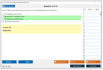 Avaya 37820X Avaya Midsize Solution Design Exam Practice test exam simulator test engine exam Prep practice test questions answers Image 3