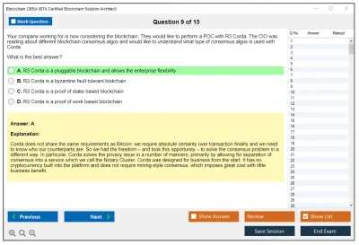 Blockchain CBSA BTA Certified Blockchain Solution Architect Practice test exam simulator test engine exam Prep practice test questions answers Image 9