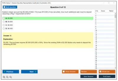 FINRA Series-7 General Securities Representative Qualification Examination (GS) Practice test exam simulator test engine exam Prep practice test questions answers Image 9