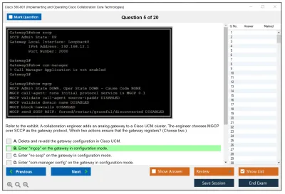 Cisco 350-801 Implementing Cisco Collaboration Core Technologies (350-801 CLCOR) Practice test exam simulator test engine exam Prep practice test questions answers Image 5