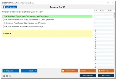 EMC DEP-3CR1 PowerProtect Cyber Recovery Exam Practice test exam simulator test engine exam Prep practice test questions answers Image 8