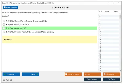 Cisco 648-247 Implementing Cisco Connected Physical Security 2 Exam Practice test exam simulator test engine exam Prep practice test questions answers Image 7