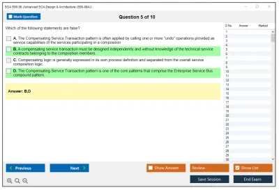 SOA S90.08 Advanced SOA Design & Architecture Practice test exam simulator test engine exam Prep practice test questions answers Image 5