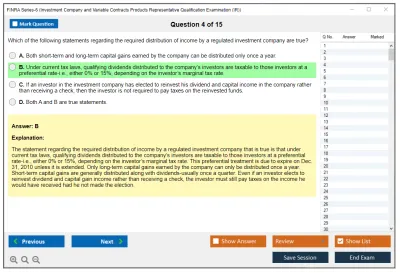 FINRA Series-6 Investment Company and Variable Contracts Products Representative Qualification Examination (IR) Practice test exam simulator test engine exam Prep practice test questions answers Image 4