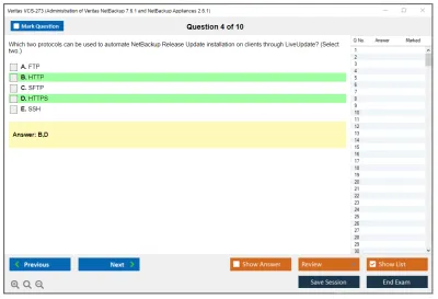 Veritas VCS-273 Administration of Veritas NetBackup 7.6.1 and NetBackup Appliances 2.6.1 Practice test exam simulator test engine exam Prep practice test questions answers Image 4