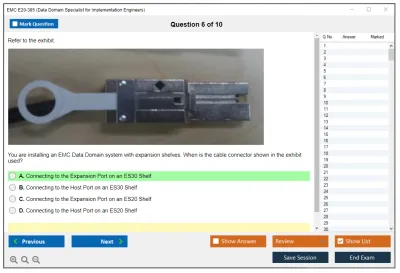 EMC E20-385 Data Domain Specialist for Implementation Engineers Practice test exam simulator test engine exam Prep practice test questions answers Image 6