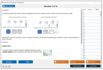 Microsoft 98-364 Database Fundamentals Practice test exam simulator test engine exam Prep practice test questions answers Image 3