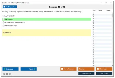 CompTIA CLO-001 CompTIA Cloud Essentials Practice test exam simulator test engine exam Prep practice test questions answers Image 10