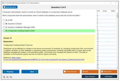 IBM C2150-606 IBM Security Guardium V10.0 Administration Practice test exam simulator test engine exam Prep practice test questions answers Image 5