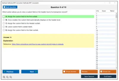 NetSuite NetSuite-ERP-Consultant NetSuite ERP Consultant Practice test exam simulator test engine exam Prep practice test questions answers Image 9