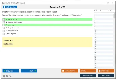 CompTIA PK0-004 CompTIA Project + Practice test exam simulator test engine exam Prep practice test questions answers Image 2
