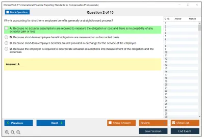 WorldatWork T7 International Financial Reporting Standards for Compensation Professionals Exam Practice test exam simulator test engine exam Prep practice test questions answers Image 2