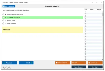 IIA IIA-CFSA Certified Financial Services Auditor Practice test exam simulator test engine exam Prep practice test questions answers Image 19