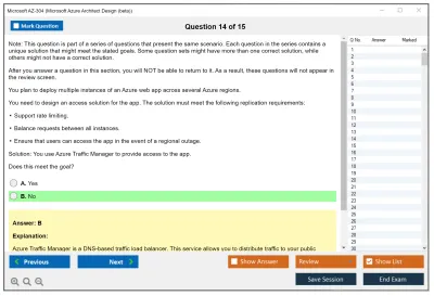 Microsoft AZ-304 Microsoft Azure Architect Design  Practice test exam simulator test engine exam Prep practice test questions answers Image 14
