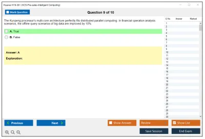 Huawei H19-381 HCS-Pre-sales-Intelligent Computing Practice test exam simulator test engine exam Prep practice test questions answers Image 9