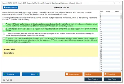 Huawei H12-721 Huawei Certified ICT Professional - Constructing Infrastructure of Security Network Practice test exam simulator test engine exam Prep practice test questions answers Image 3