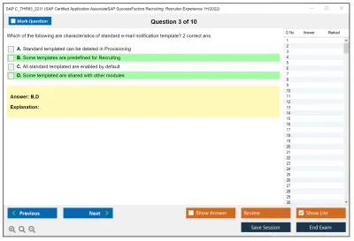 SAP C_THR83_2211 SAP Certified Application AssociateSAP SuccessFactors Recruiting: Recruiter Experience 1H/2022 Practice test exam simulator test engine exam Prep practice test questions answers Image 3