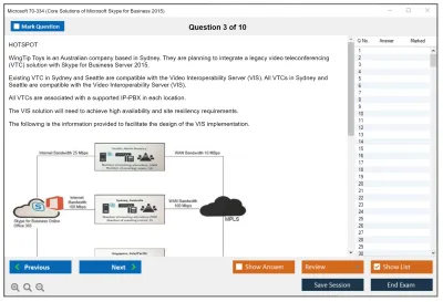 Microsoft 70-334 Core Solutions of Microsoft Skype for Business 2015 Practice test exam simulator test engine exam Prep practice test questions answers Image 3