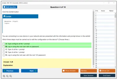 Juniper JN0-104 Junos - Associate (JNCIA-Junos) Practice test exam simulator test engine exam Prep practice test questions answers Image 4