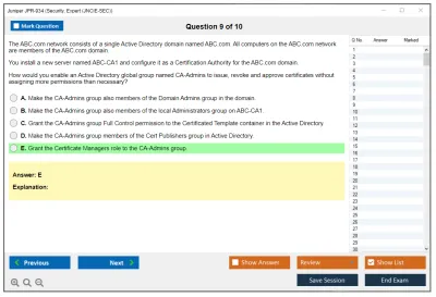 Juniper JPR-934 Security, Expert (JNCIE-SEC) Practice test exam simulator test engine exam Prep practice test questions answers Image 9
