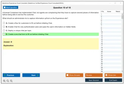 Salesforce Experience-Cloud-Consultant Salesforce Certified Experience Cloud Consultant Practice test exam simulator test engine exam Prep practice test questions answers Image 10