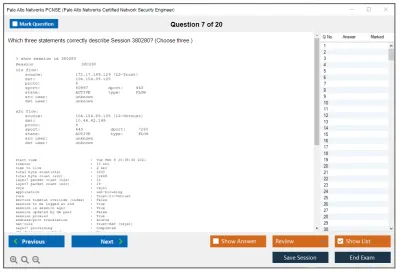 Palo Alto Networks PCNSE Palo Alto Networks Certified Security Engineer (PCNSE) PAN-OS 11.0 Practice test exam simulator test engine exam Prep practice test questions answers Image 7