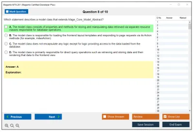 Magento M70-201 Magento Certified Developer Plus Practice test exam simulator test engine exam Prep practice test questions answers Image 8
