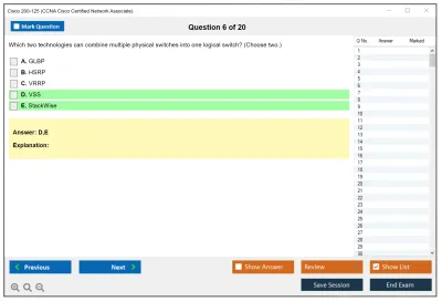 Cisco 200-125 CCNA Cisco Certified Network Associate Practice test exam simulator test engine exam Prep practice test questions answers Image 6