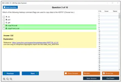 IBM C2090-101 IBM Big Data Engineer Practice test exam simulator test engine exam Prep practice test questions answers Image 3