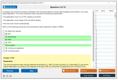 CompTIA CAS-004 CompTIA Advanced Security Practitioner (CASP+) Exam Practice test exam simulator test engine exam Prep practice test questions answers Image 4
