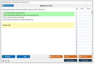Fortinet NSE5_FAZ-6.2 Fortinet NSE 5 - FortiAnalyzer 6.2 Practice test exam simulator test engine exam Prep practice test questions answers Image 4