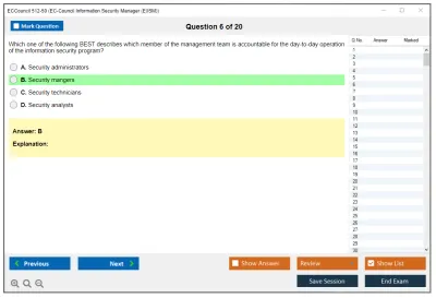 ECCouncil 512-50 EC-Council Information Security Manager (E|ISM) Practice test exam simulator test engine exam Prep practice test questions answers Image 6