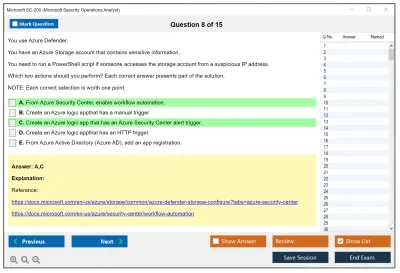 Microsoft SC-200 Microsoft Security Operations Analyst Practice test exam simulator test engine exam Prep practice test questions answers Image 8