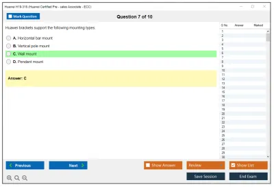 Huawei H19-316 Huawei Certified Pre - sales Associate-ECC Practice test exam simulator test engine exam Prep practice test questions answers Image 7