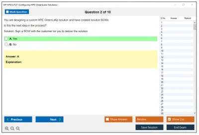 HP HPE0-P27 Configuring HPE GreenLake Solutions Practice test exam simulator test engine exam Prep practice test questions answers Image 2