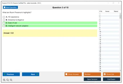 Huawei H19-316 Huawei Certified Pre - sales Associate-ECC Practice test exam simulator test engine exam Prep practice test questions answers Image 3