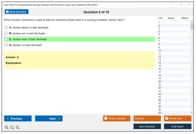 Cisco 300-910 Implementing DevOps Solutions and Practices using Cisco Platforms (DEVOPS) Practice test exam simulator test engine exam Prep practice test questions answers Image 8