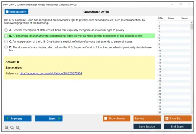 IAPP CIPP-C Certified Information Privacy Professional/ Canada (CIPP/C) Practice test exam simulator test engine exam Prep practice test questions answers Image 8