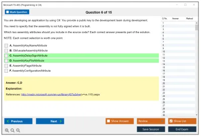 Microsoft 70-483 Programming in C# Practice test exam simulator test engine exam Prep practice test questions answers Image 6