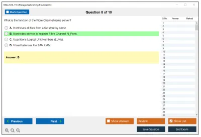 SNIA S10-110 Storage Networking Foundations Exam Practice test exam simulator test engine exam Prep practice test questions answers Image 8