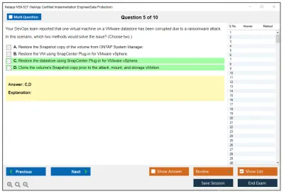 Netapp NS0-527 NetApp Certified Implementation Engineer - Data Protection Practice test exam simulator test engine exam Prep practice test questions answers Image 5
