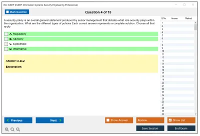 ISC2 ISSEP ISSEP Information Systems Security Engineering Professional Practice test exam simulator test engine exam Prep practice test questions answers Image 4