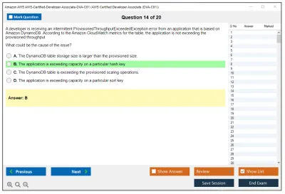 Amazon AWS AWS-Certified-Developer-Associate-DVA-C01 AWS Certified Developer Associate (DVA-C01) Practice test exam simulator test engine exam Prep practice test questions answers Image 14