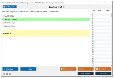 SAP C_HCADM_02 SAP Certified Technology Associate - SAP HANA Cloud Provisioning and Administration Practice test exam simulator test engine exam Prep practice test questions answers Image 10