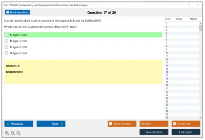 Cisco 350-601 Implementing Cisco Data Center Core Technologies (350-601 DCCOR) Practice test exam simulator test engine exam Prep practice test questions answers Image 17