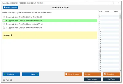 Nokia NCM_20002021610 NCSS SDM ONE NDS OaM-TSH-16.0 Practice test exam simulator test engine exam Prep practice test questions answers Image 4