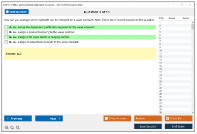 SAP C_TS462_2020 Certified Application Associate - SAP S/4HANA Sales 2020 Practice test exam simulator test engine exam Prep practice test questions answers Image 3