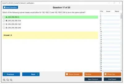 CompTIA JK0-023 CompTIA Network+ certification Practice test exam simulator test engine exam Prep practice test questions answers Image 17