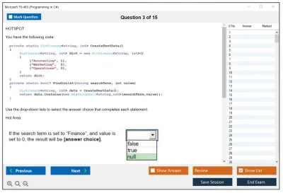 Microsoft 70-483 Programming in C# Practice test exam simulator test engine exam Prep practice test questions answers Image 3