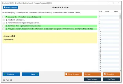 Checkpoint 156-110 Check Point Certified Security Principles Associate (CCSPA) Practice test exam simulator test engine exam Prep practice test questions answers Image 2